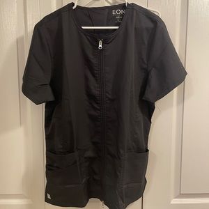 NWOT short sleeve scrub jacket- black